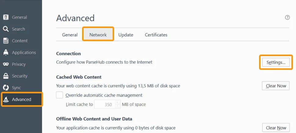 Інтеграція проксі з ParseHub